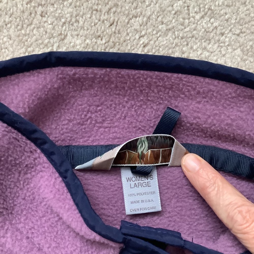 Vintage EMS Polartec fleece purple pullover Large, LN condition, USA-made - Picture 5 of 5
